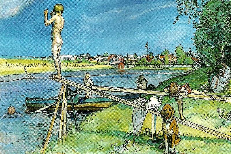 Carl Larsson ett bra badstalle china oil painting image